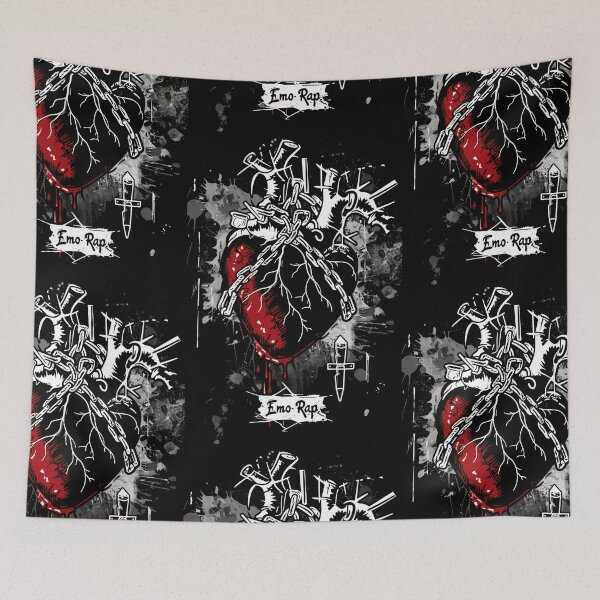 Item preview, Gothic Emo Rap Heart designed and sold by Piotrek0001.