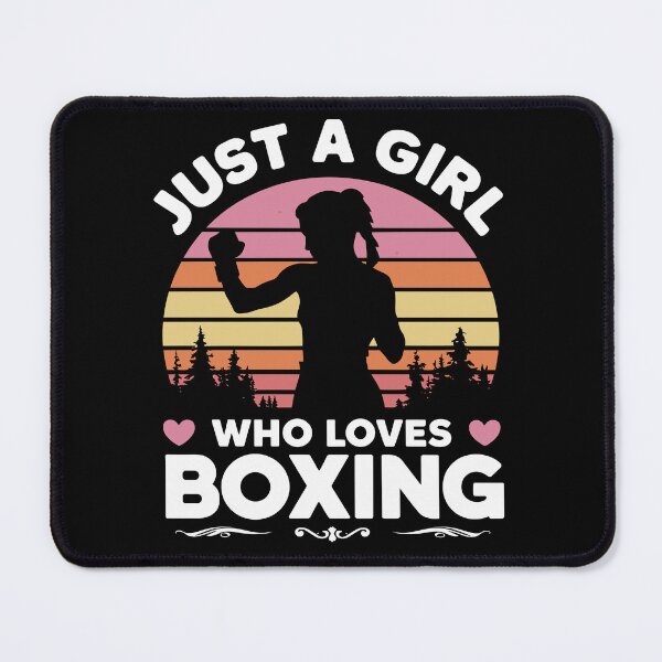 Artikelvorschau, Boxer Boxen Liebhaber Mädchen Retro Sonnenuntergang Vintage Athlet Design entworfen und verkauft von BOUCHERIT amine.