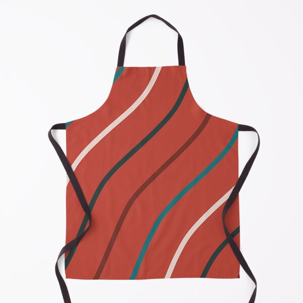 Item preview, Dark Green, Burgundy, Light Blue And White Waves On Red Pattern designed and sold by PatternsPalette.