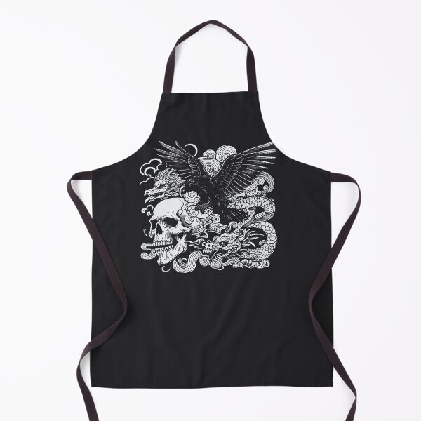 Item preview, Skull Dragon Raven designed and sold by CreepyCornerArt.