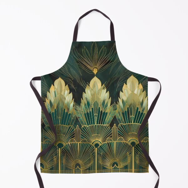 Item preview, Luxurious Aesthetic Teal Gold Vintage Art Deco Pattern designed and sold by Vic Torys ☆.