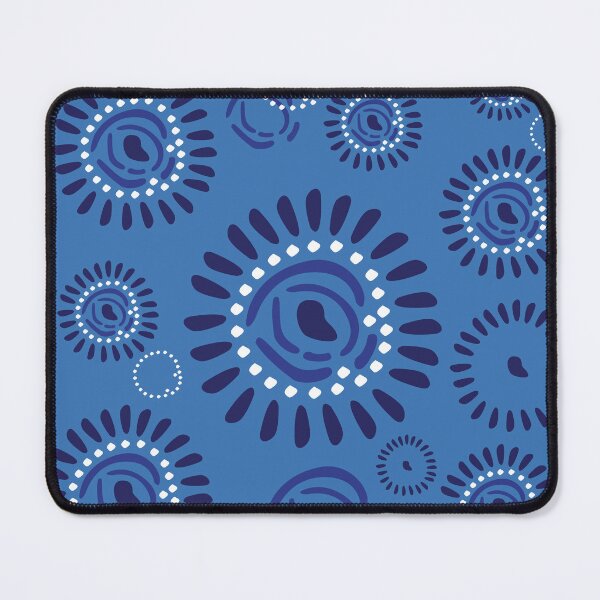 Item preview, Blue flower patterns designed and sold by Wolagno.