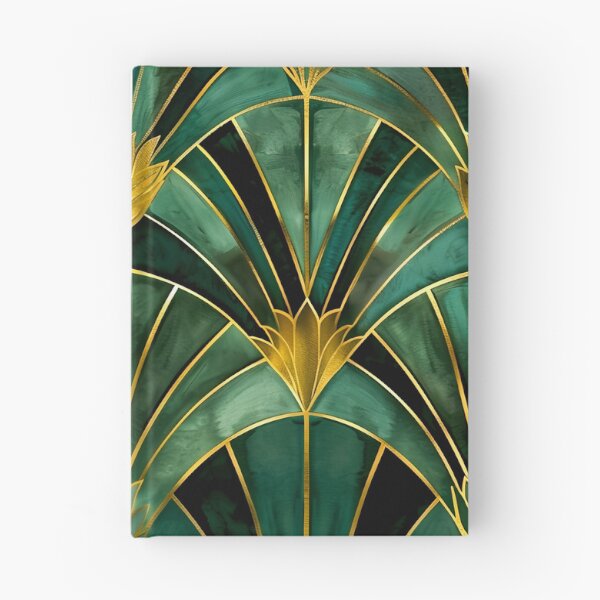 Item preview, Gatsby Pattern, Teal Green And Gold, Luxurious Aesthetic Vintage Pattern designed and sold by Vic Torys ☆.