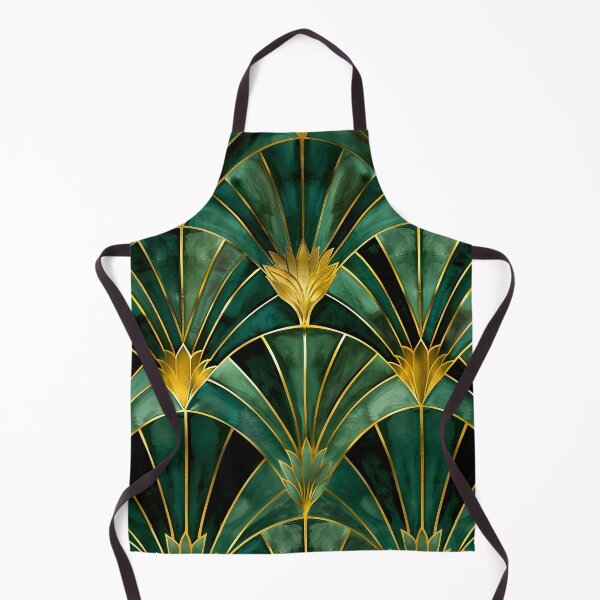 Item preview, Gatsby Pattern, Teal Green And Gold, Luxurious Aesthetic Vintage Pattern designed and sold by Vic Torys ☆.