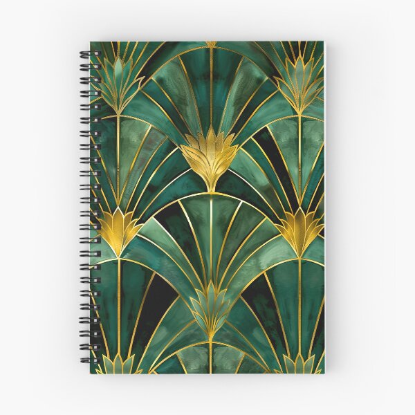 Item preview, Gatsby Pattern, Teal Green And Gold, Luxurious Aesthetic Vintage Pattern designed and sold by Vic Torys ☆.