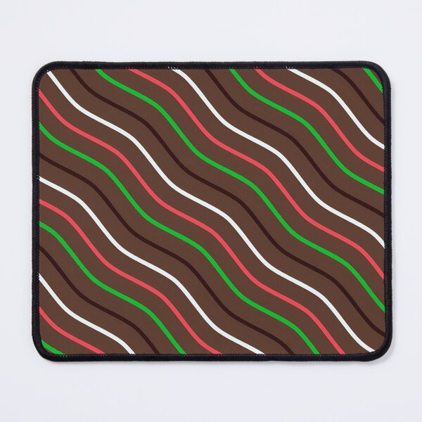Item preview, Dark Brown, White, Pink And Lime Green Waves On Brown Pattern designed and sold by PatternsPalette.