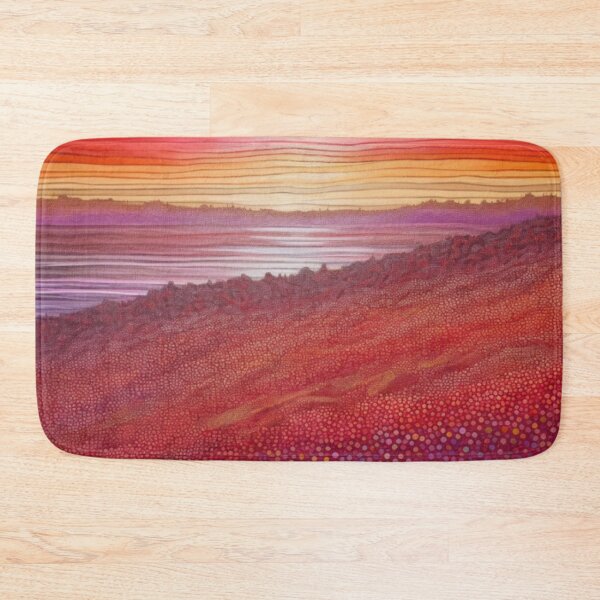 Item preview, Aboriginal Inspired Dot Art - Red Wildflowers Valley designed and sold by GrinGalore.
