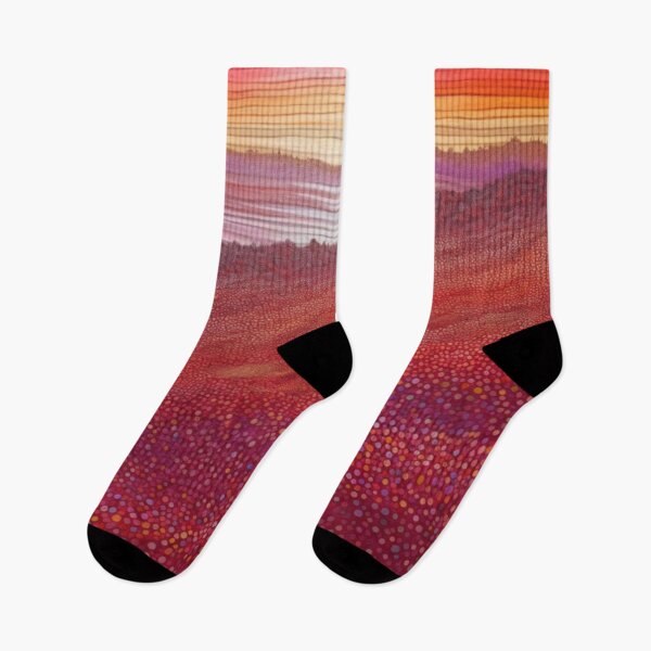 Item preview, Aboriginal Inspired Dot Art - Red Wildflowers Valley designed and sold by GrinGalore.