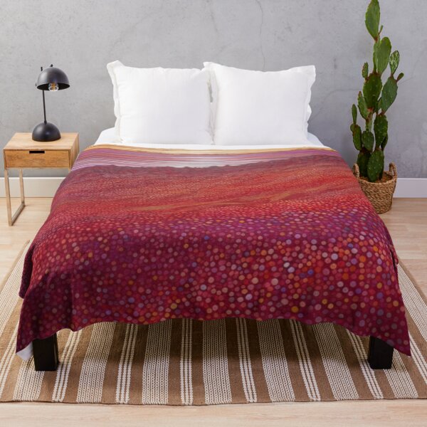 Item preview, Aboriginal Inspired Dot Art - Red Wildflowers Valley designed and sold by GrinGalore.