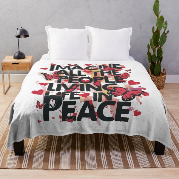 Item preview, Imagine All The People Living Life In Peace by John Lennon designed and sold by CataRedBubble.