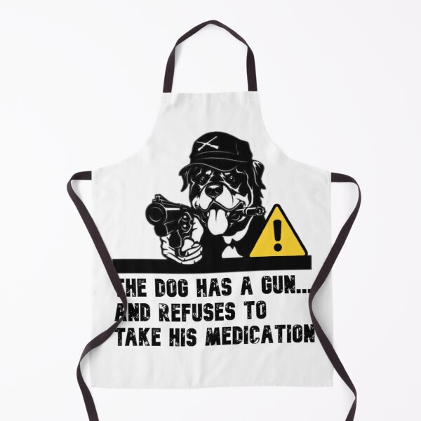 Item preview, WARNING! Rottweiler has a gun... designed and sold by 123ks.