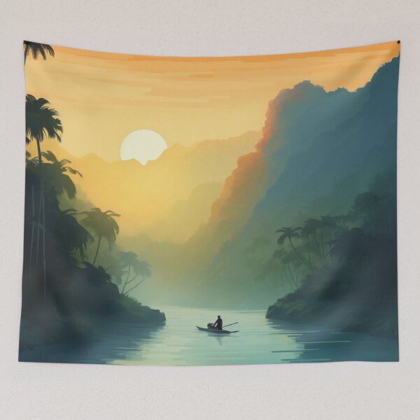 Artikelvorschau, Ruhige Morgenkreuzfahrt auf dem Mekong entworfen und verkauft von OdysseyArtworks.