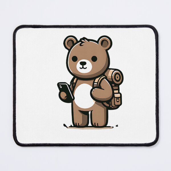 Item preview, Bear on a hike with a cellphone designed and sold by miriamyk.