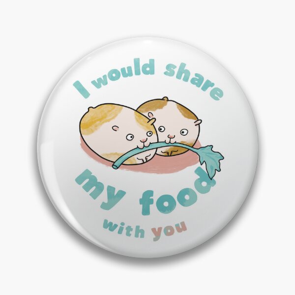 Item preview, Cute Guinea pigs sharing food in love designed and sold by Szofink.