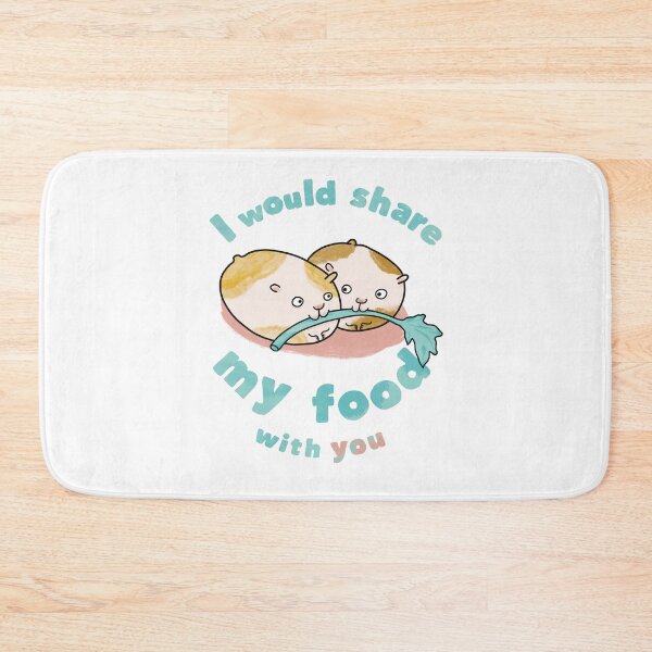 Item preview, Cute Guinea pigs sharing food in love designed and sold by Szofink.