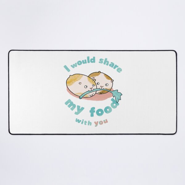 Item preview, Cute Guinea pigs sharing food in love designed and sold by Szofink.