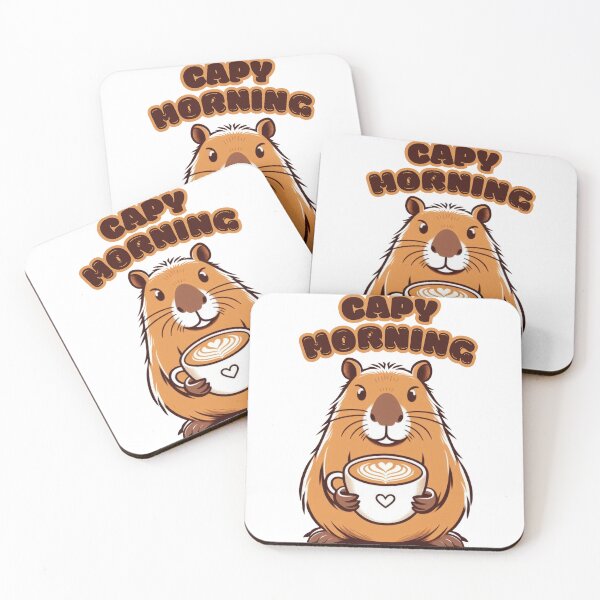 Item preview, Capybara capy morning good morning coffee gift designed and sold by Newhyperion.