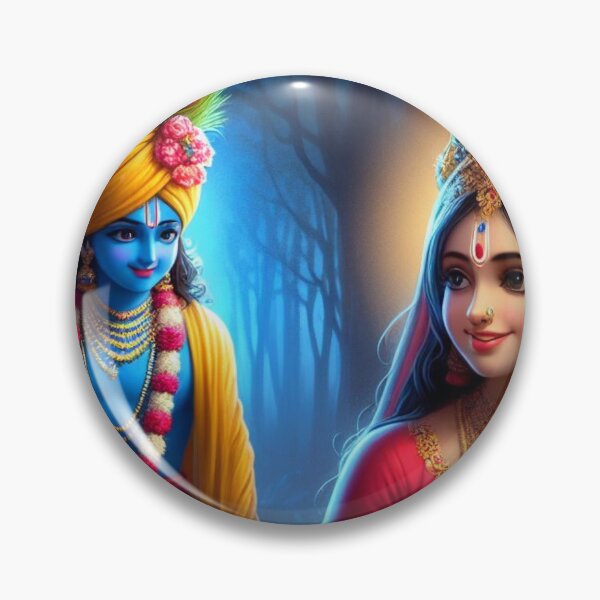 Artikelvorschau, Die schöne Radha Krishna trifft sich nachts in Vrindavan entworfen und verkauft von VrindaArts.