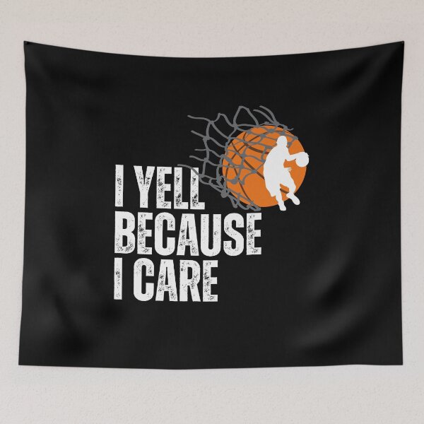 Item preview, "Exclusive Coach's Voice" I Yell Because I Care Basketball T-Shirt designed and sold by AI-volution.