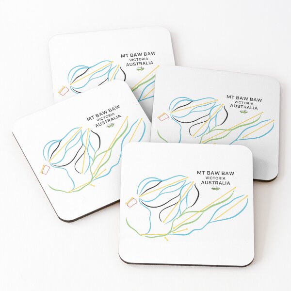 Item preview, Mt Baw Baw - Australian Mountain Resort Skiing Trail Map Dark designed and sold by Piste-and-Trail.