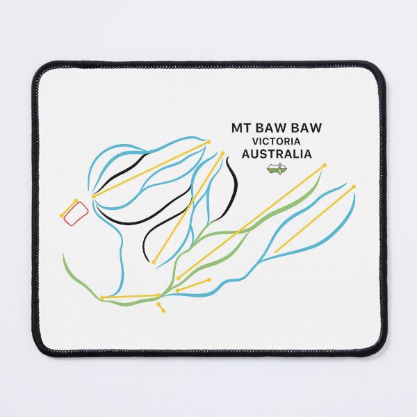 Item preview, Mt Baw Baw - Australian Mountain Resort Skiing Trail Map Dark designed and sold by Piste-and-Trail.