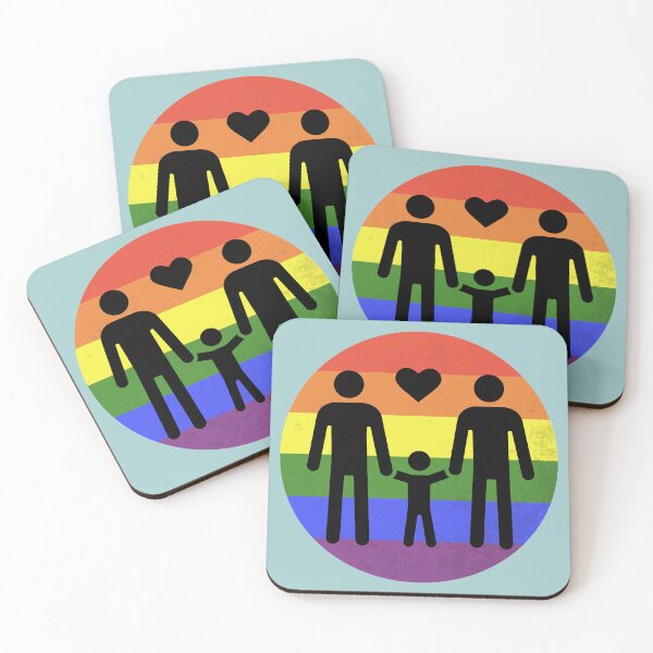 Item preview, Two Dads Family Rainbow LGBT Flag Pride Mlm  designed and sold by MomentumCloset.