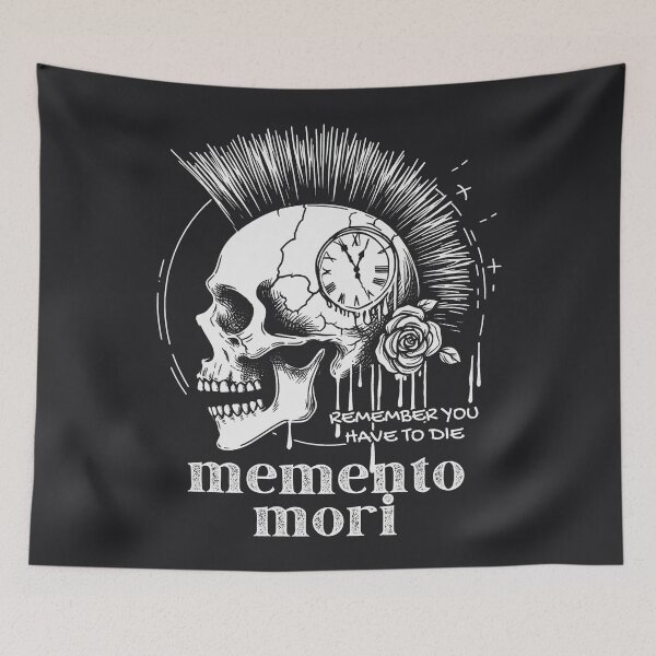 Item preview, Memento Mori Skull designed and sold by CreepyCornerArt.