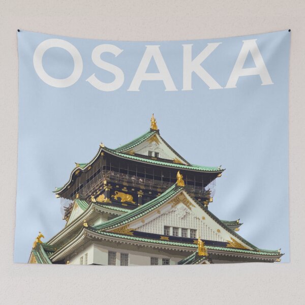 Item preview, osaka castle japan vintage travel  designed and sold by ashandbubu.
