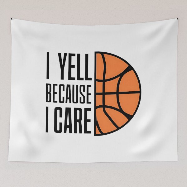 Item preview, "Exclusive Court Passion" I Yell Because I Care Basketball T-Shirt designed and sold by AI-volution.