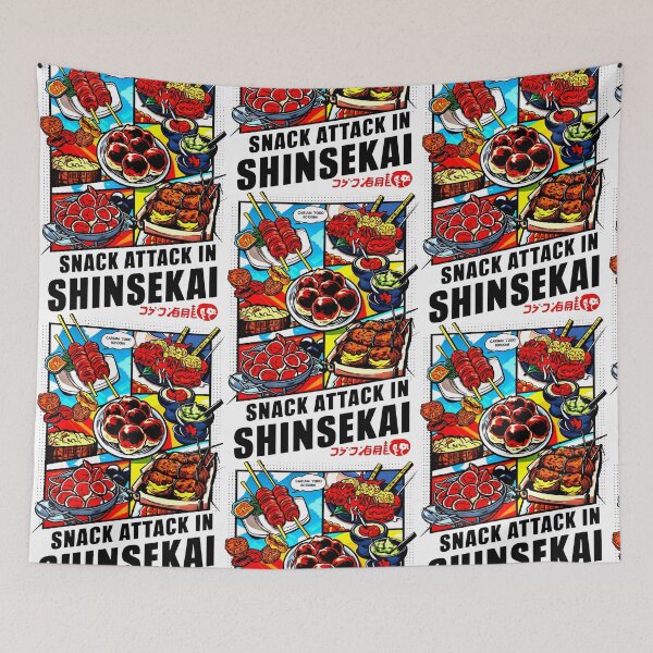 Item preview, SNACK ATTACK IN SHINSEKAI: A Culinary Adventure Through Osaka's Vibrant Street Food Scene designed and sold by SplashTastic.