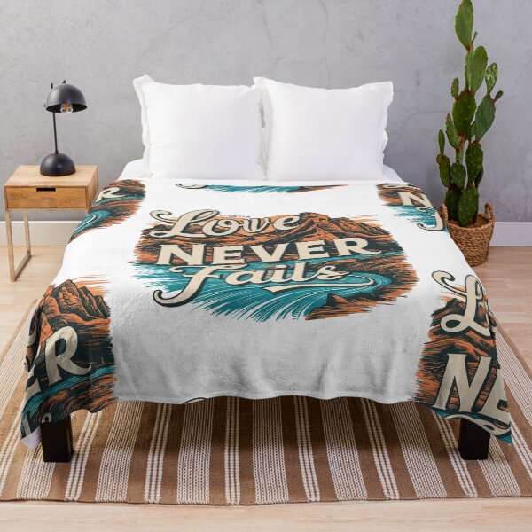 Item preview, Vintage Mountain Landscape Illustration - "Love Never Fails" Men's Christian Art Design by #HahaHandlesHub designed and sold by HahaHandlesHub.