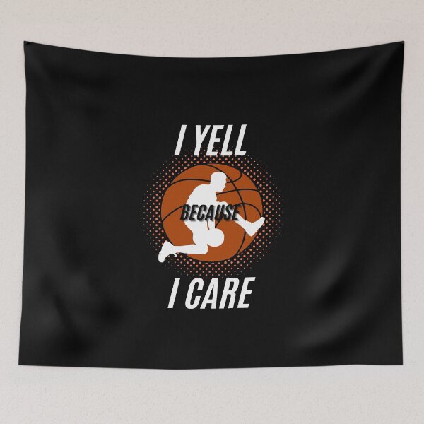 Item preview, "Exclusive Sideline Energy" I Yell Because I Care Basketball T-Shirt designed and sold by AI-volution.