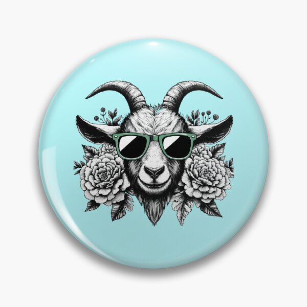 Item preview, Goat Flowers With Sunglasses for Men Women Farmer Floral Goat Lover -  designed and sold by PurpleLoveStore.