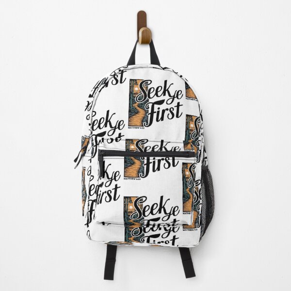 Item preview, Vintage Forest Path Illustration - "Seek Ye First" Men's Christian Art Design by #HahaHandlesHub designed and sold by HahaHandlesHub.