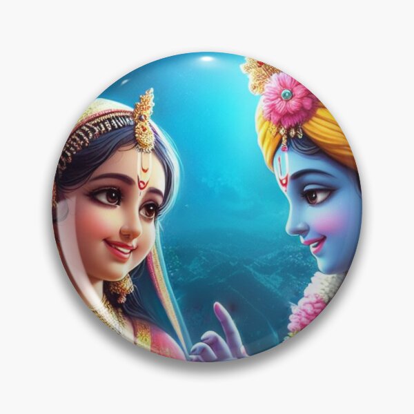 Artikelvorschau, Die schöne Radha Krishna trifft sich nachts in Vrindavan entworfen und verkauft von VrindaArts.