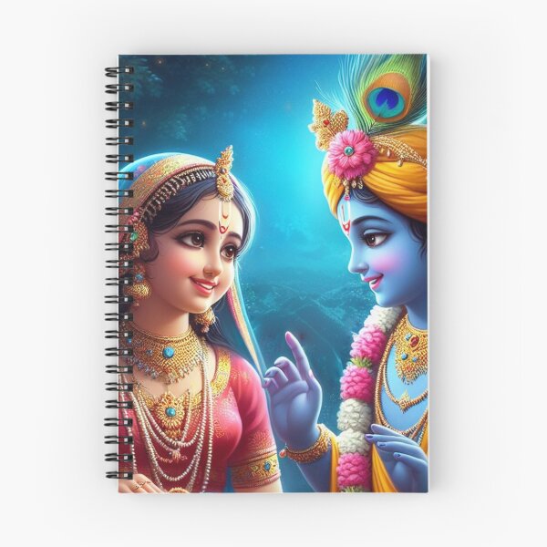 Item preview, Beautiful Radha Krishna Meeting each other in Vrindavan at Night designed and sold by VrindaArts.