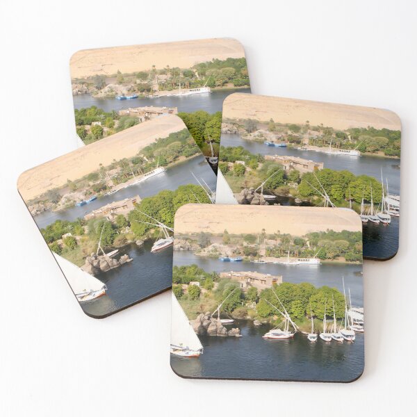 Item preview, Aswan, Egypt - Felucca and Motor Boats on the Nile designed and sold by photophantom.