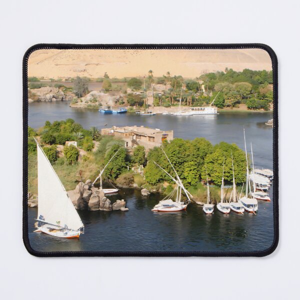 Item preview, Aswan, Egypt - Felucca and Motor Boats on the Nile designed and sold by photophantom.