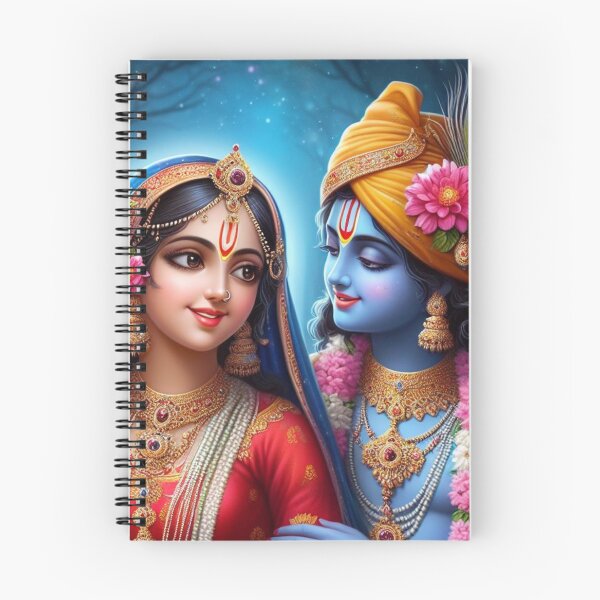 Item preview, Beautiful Radha Krishna Meeting each other in Vrindavan at Night designed and sold by VrindaArts.