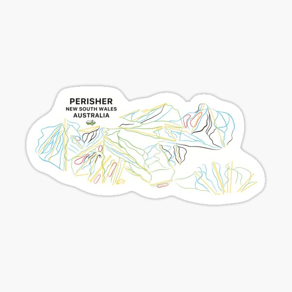 Item preview, Perisher - Australian Mountain Resort Skiing Trail Map designed and sold by Piste-and-Trail.
