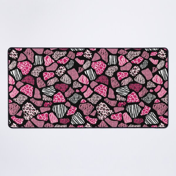 Item preview, African Safari Wild Animal Fur Patchwork Pattern Pink designed and sold by VintageStyle.