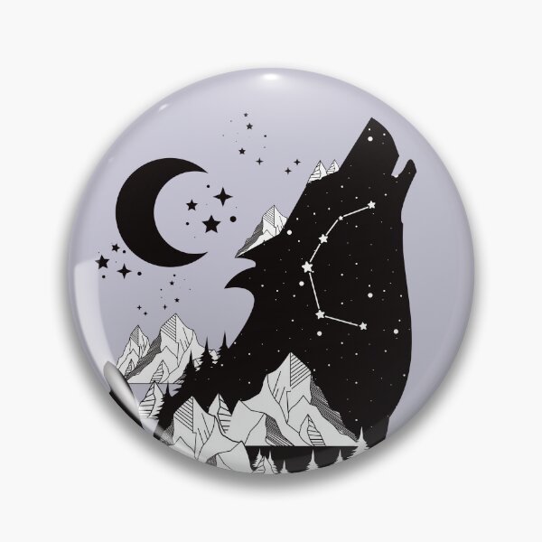 Item preview, Celestial wolf inspirational exploration quote designed and sold by MonochromeEcho.