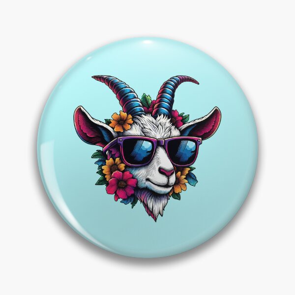 Item preview, Goat Flowers With Sunglasses for Men Women Farmer Floral Goat Lover -  designed and sold by PurpleLoveStore.