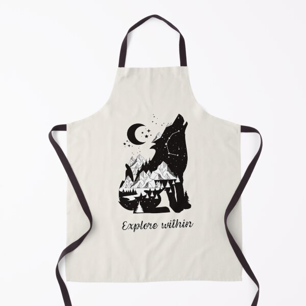 Item preview, Celestial wolf inspirational exploration quote designed and sold by MonochromeEcho.