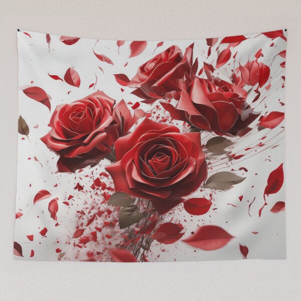 Item preview, Rose red foral explosion 31 designed and sold by Grafik-Ai-Art.