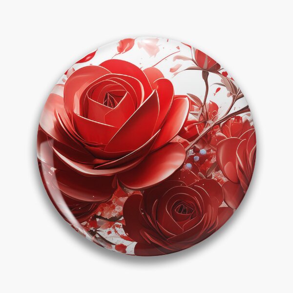 Item preview, Rose red foral explosion 32 designed and sold by Grafik-Ai-Art.