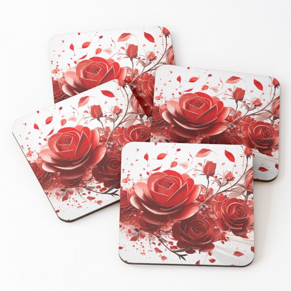 Item preview, Rose red foral explosion 32 designed and sold by Grafik-Ai-Art.