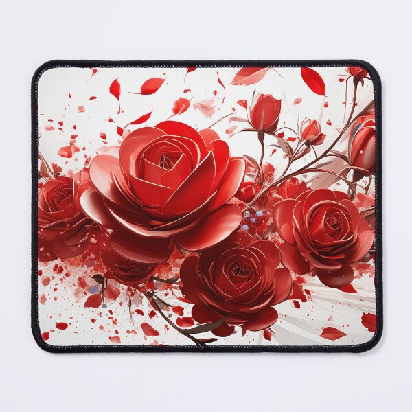 Item preview, Rose red foral explosion 32 designed and sold by Grafik-Ai-Art.