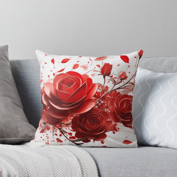 Item preview, Rose red foral explosion 32 designed and sold by Grafik-Ai-Art.