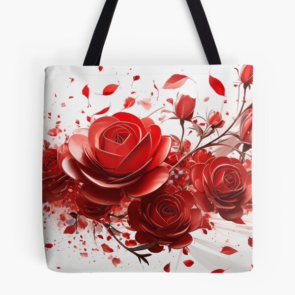 Item preview, Rose red foral explosion 32 designed and sold by Grafik-Ai-Art.